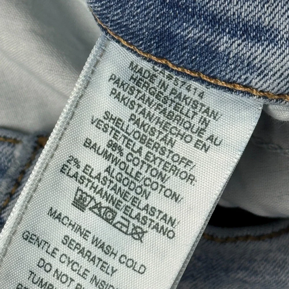 True Religion Jeans Mens 34 Blue Ricky Relaxed Straight Flap Pocket Light Wash